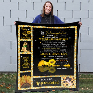 21St Birthday Gifts For Daughter, Sunflower Blanket For Daughter, Birthday Gift For Daughter, Birthday Gift For My Daughter