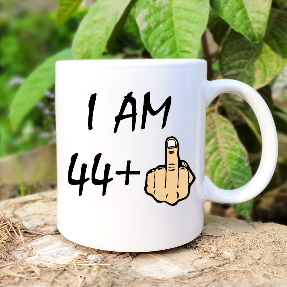 55th Birthday Gifts - I Am 54 + Middle Finger Funny Coffee Mug - Gag G -  RANSALEX