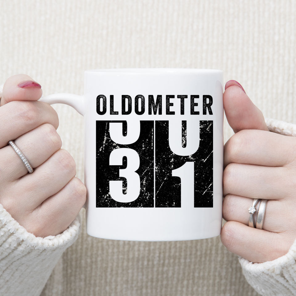 Oldometer 31 Mug, Turning 31 Mug, 31st Birthday Gift, 31 years Old Gif   Shedarts