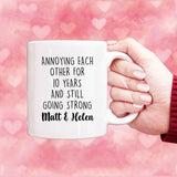 Personalized 10th Anniversary Gift, 10 years Wedding Anniversary Gift Ideas, 10 years Custom Anniversary Cup, Funny Anniversary Mug