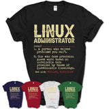 Vintage Linux Administrator Definition Shirt, Funny Coworker Gift Idea for Linux Administrator, New Job Gift