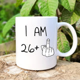 27 years Old Birthday Mug, 27th Middle Finger Birthday Mug, 27th Birthday Gift