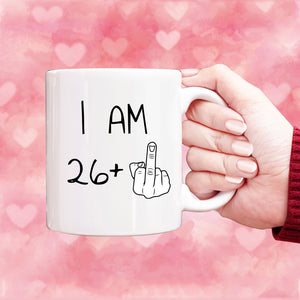 27 years Old Birthday Mug, 27th Middle Finger Birthday Mug, 27th Birthday Gift