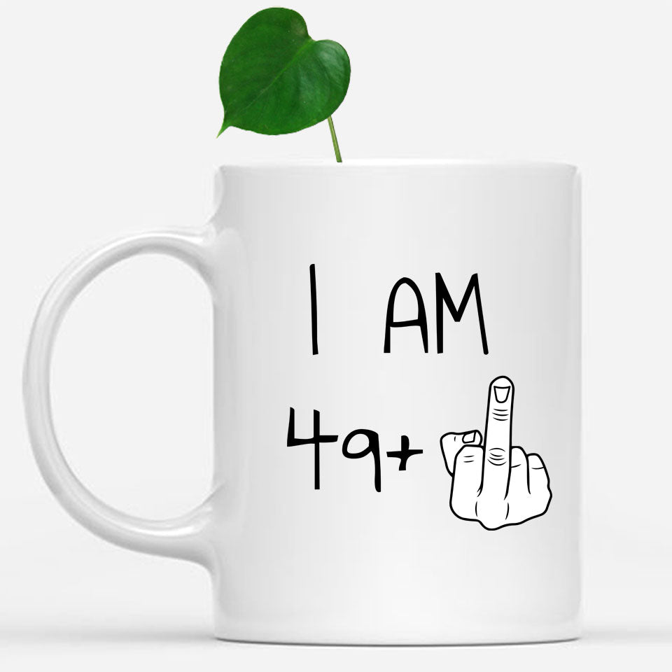 50 years Old Birthday Mug, 50th Middle Finger Birthday Mug, 50th Birthday Gift