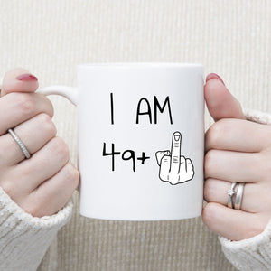 50 years Old Birthday Mug, 50th Middle Finger Birthday Mug, 50th Birthday Gift