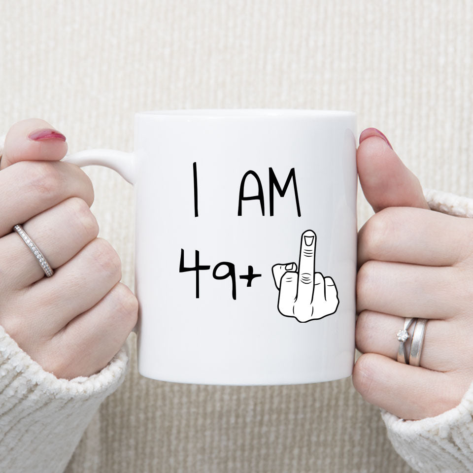 50 years Old Birthday Mug, 50th Middle Finger Birthday Mug, 50th Birthday Gift