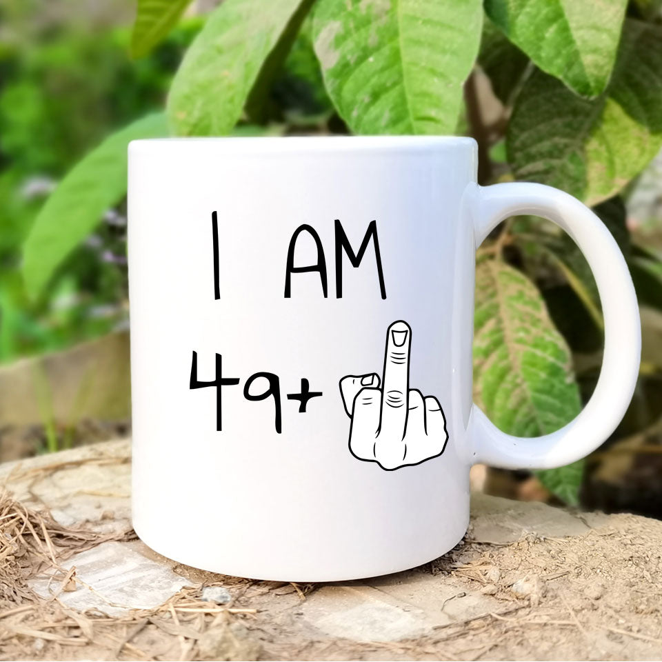 50 years Old Birthday Mug, 50th Middle Finger Birthday Mug, 50th Birthday Gift