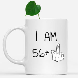 57 years Old Birthday Mug, 57th Middle Finger Birthday Mug, 57th Birthday Gift