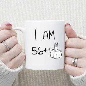 57 years Old Birthday Mug, 57th Middle Finger Birthday Mug, 57th Birthday Gift