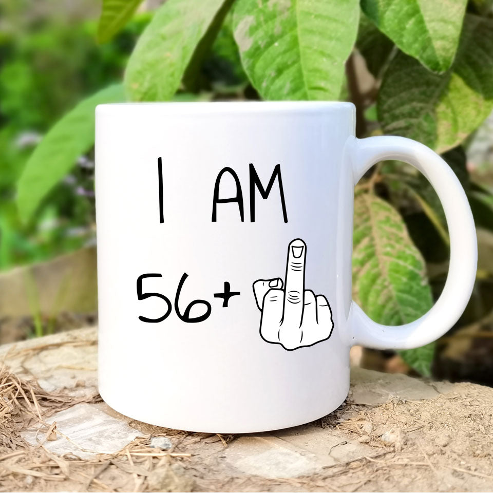 57 years Old Birthday Mug, 57th Middle Finger Birthday Mug, 57th Birthday Gift