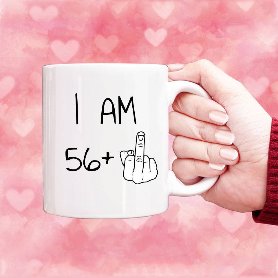 57 years Old Birthday Mug, 57th Middle Finger Birthday Mug, 57th Birthday Gift