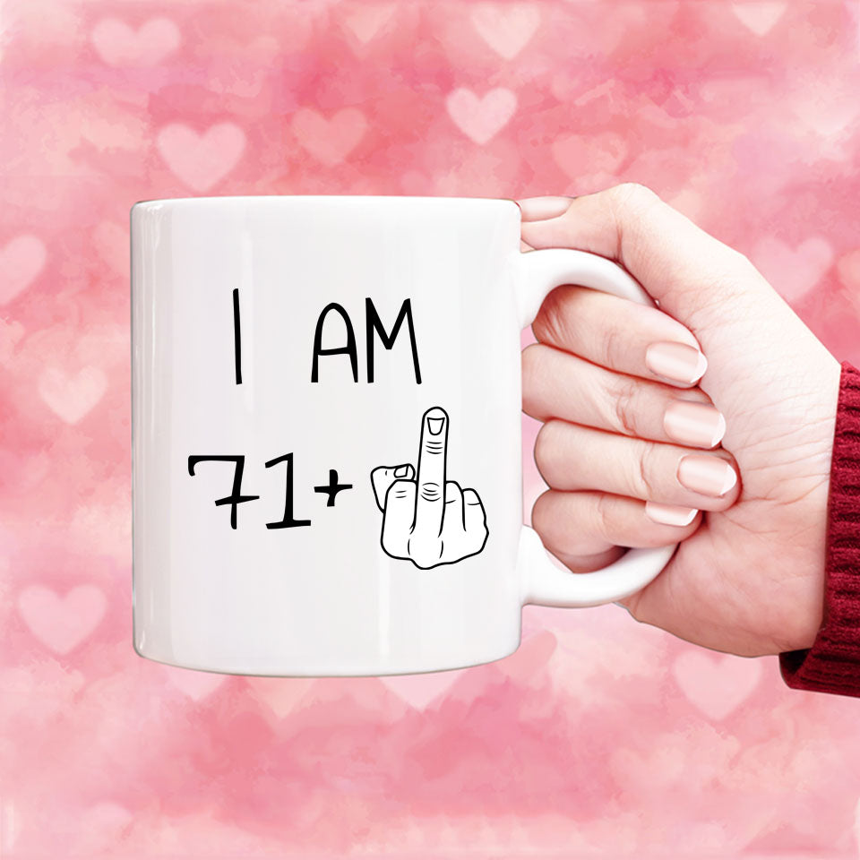 72 years Old Birthday Mug, 72nd Middle Finger Birthday Mug, 72nd Birthday Gift