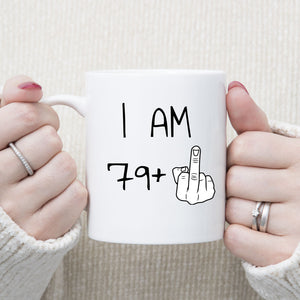 80 years Old Birthday Mug, 80th Middle Finger Birthday Mug, 80th Birthday Gift