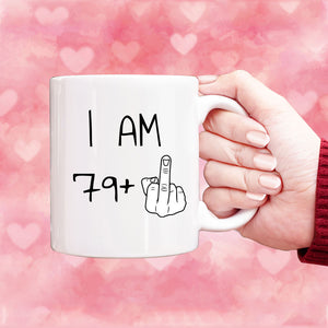 80 years Old Birthday Mug, 80th Middle Finger Birthday Mug, 80th Birthday Gift