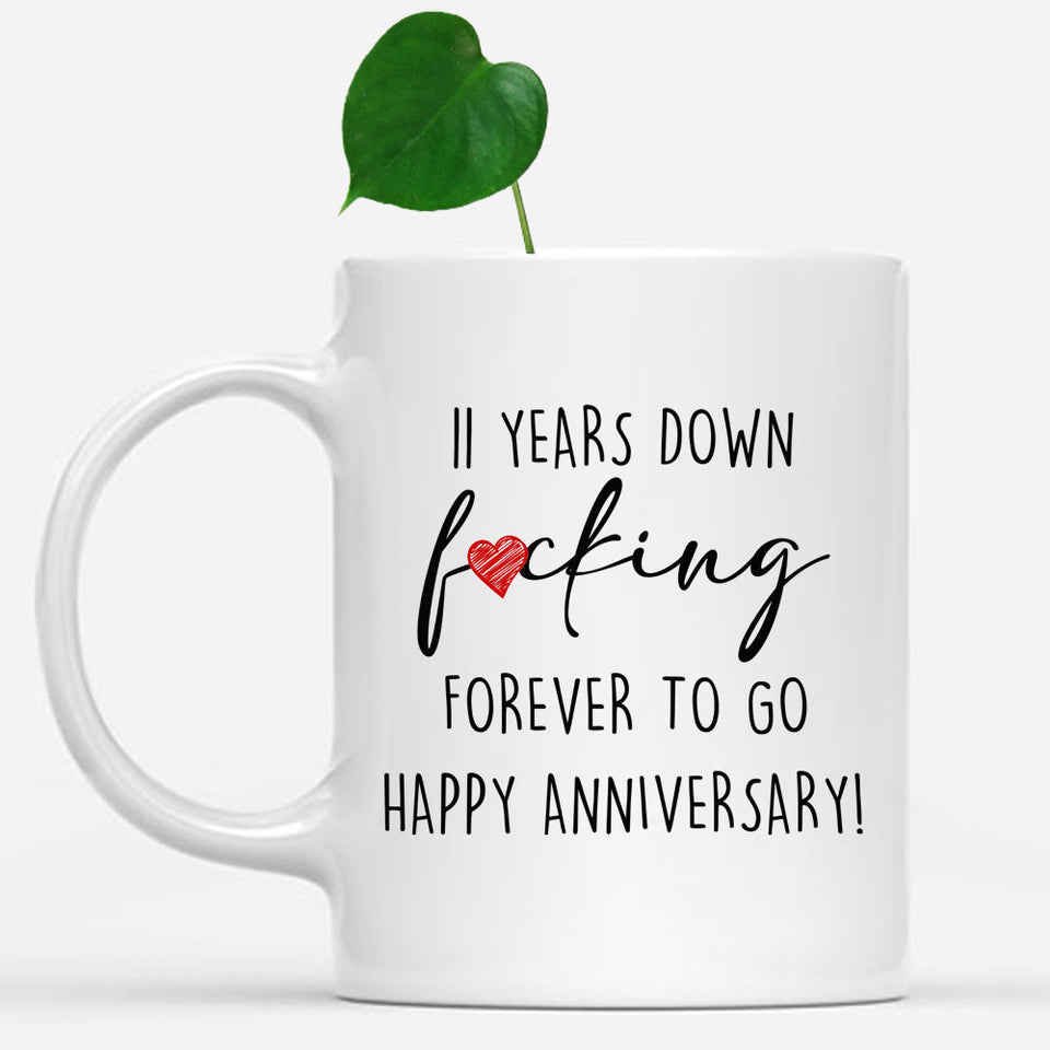 Custom 11 years Anniversary Mug, 11th Anniversary Gift for Husband, Couple Mug for 11th Anniversary