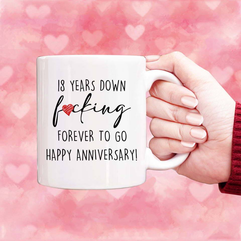 Custom 18 years Anniversary Mug, 18th Anniversary Gift for Husband, Couple Mug for 18th Anniversary