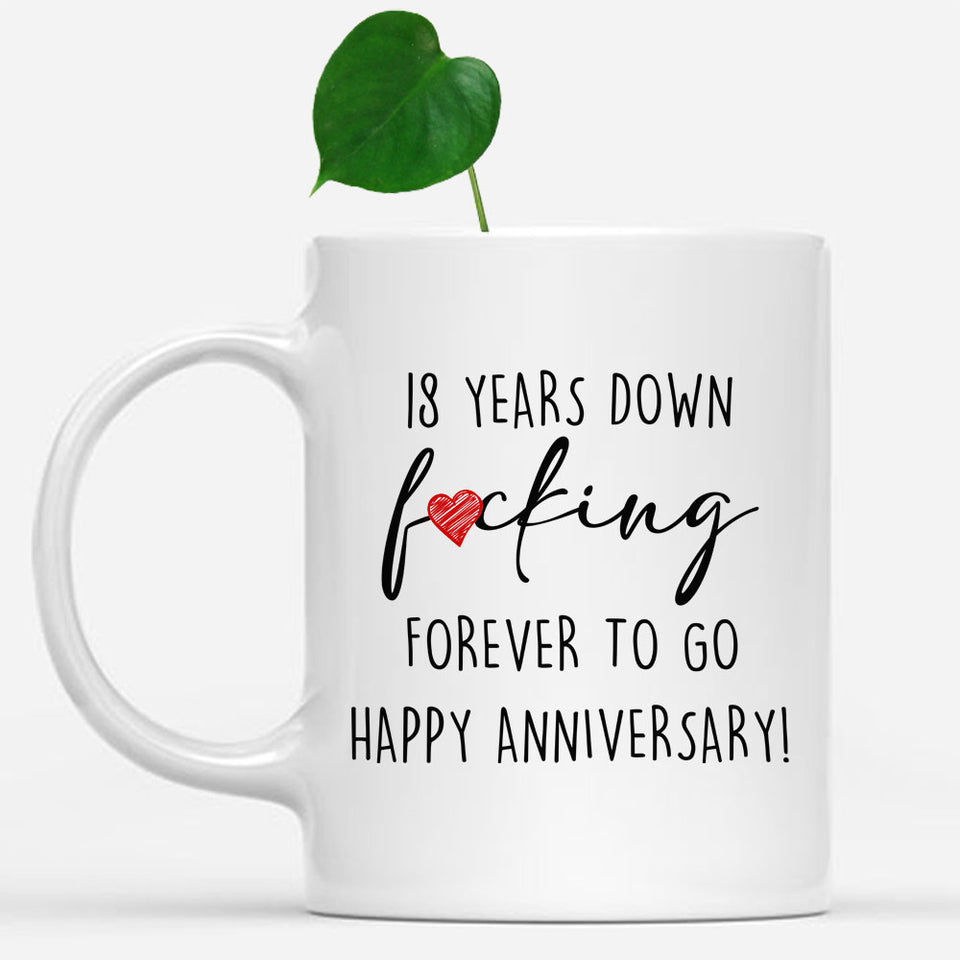 Custom 18 years Anniversary Mug, 18th Anniversary Gift for Husband, Couple Mug for 18th Anniversary