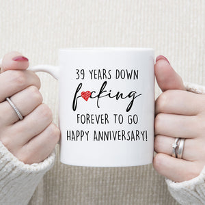 Custom 39 years Anniversary Mug, 39th Anniversary Gift for Husband, Couple Mug for 39th Anniversary