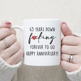 Custom 45 years Anniversary Mug, 45th Anniversary Gift for Husband, Couple Mug for 45th Anniversary