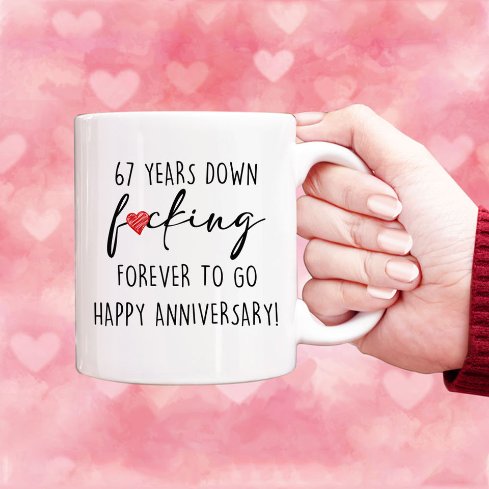 Custom 67 years Anniversary Mug, 67th Anniversary Gift for Husband, Couple Mug for 67th Anniversary