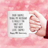 Dear husband mug, 12th anniversary gift, husband gifts, birthday gifts for husband