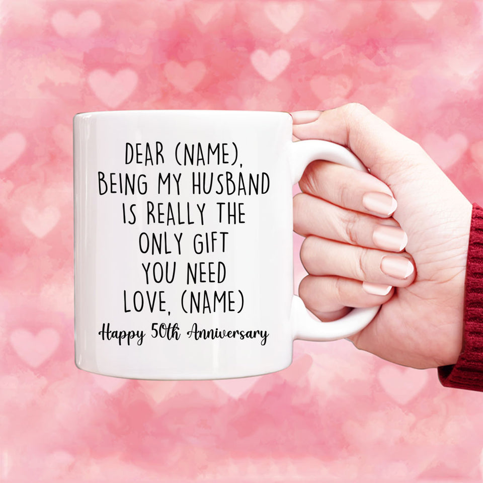Dear husband mug, 50th anniversary gift, husband gifts, birthday gifts for husband
