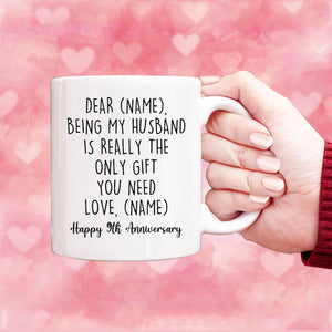 Dear husband mug, 9th anniversary gift, husband gifts, birthday gifts for husband