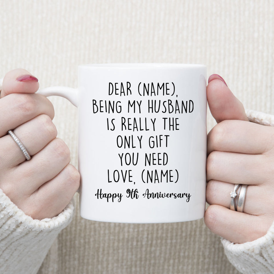Dear husband mug, 9th anniversary gift, husband gifts, birthday gifts for husband