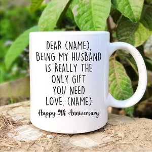 Dear husband mug, 9th anniversary gift, husband gifts, birthday gifts for husband
