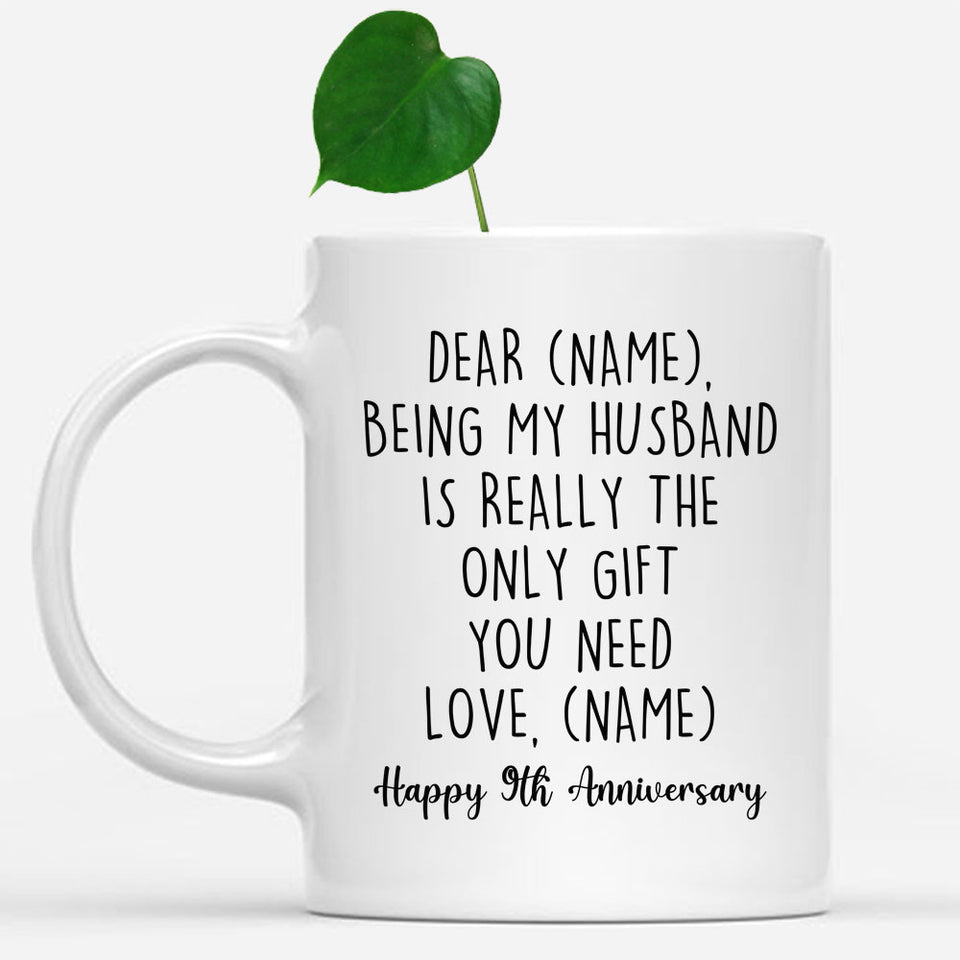 Dear husband mug, 9th anniversary gift, husband gifts, birthday gifts for husband