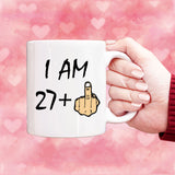 Funny 28 years Old Mug, 28th Birthday Gift, 28th Middle Finger Birthday Mug