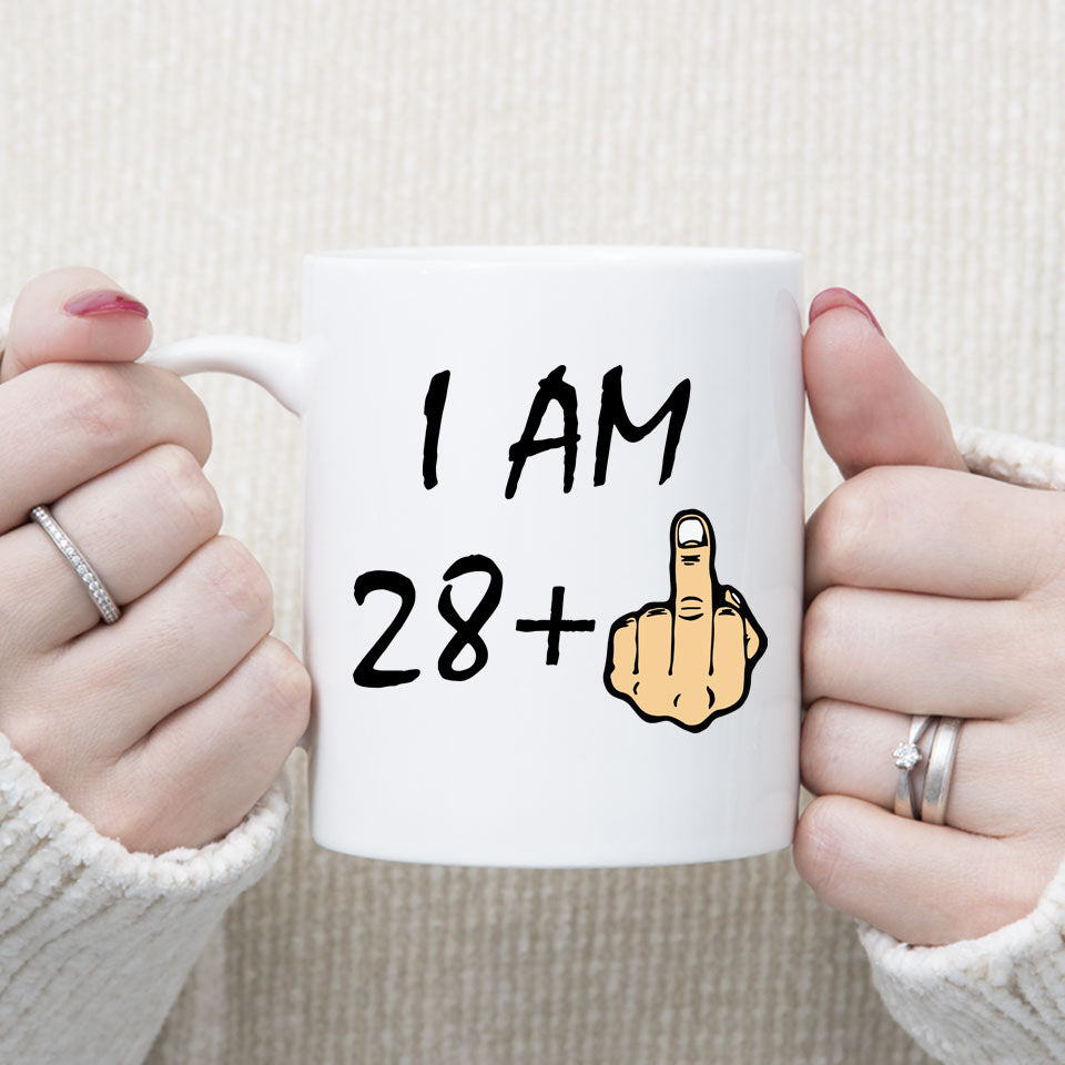 Funny 29 years Old Mug, 29th Birthday Gift, 29th Middle Finger Birthday Mug