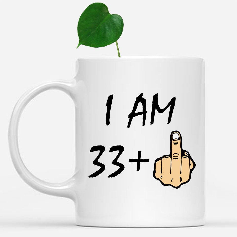 Funny 34 years Old Mug, 34th Birthday Gift, 34th Middle Finger Birthday Mug