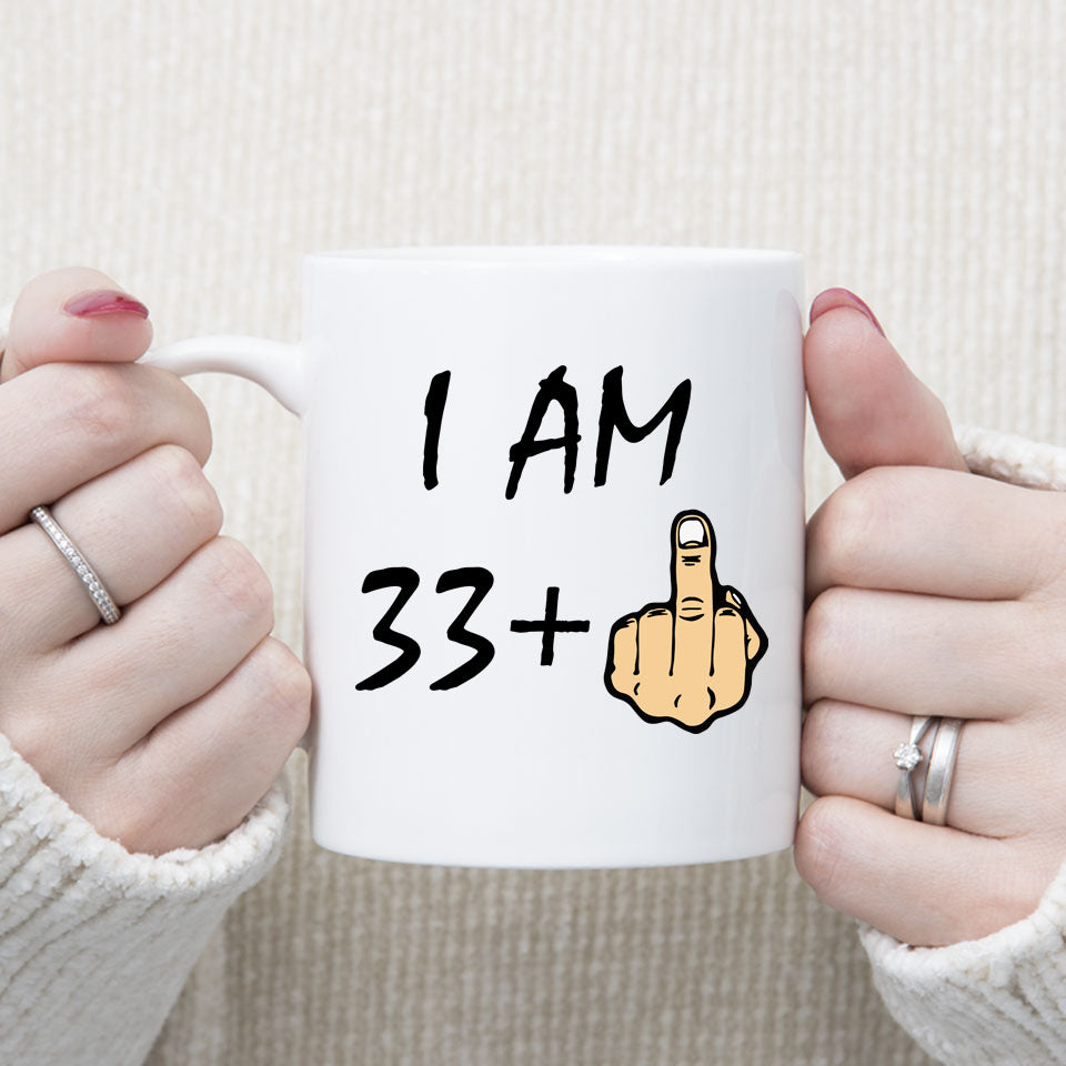 Funny 34 years Old Mug, 34th Birthday Gift, 34th Middle Finger Birthday Mug