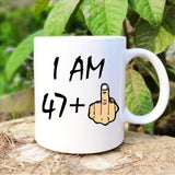 Funny 48 years Old Mug, 48th Birthday Gift, 48th Middle Finger Birthday Mug