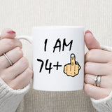 Funny 75 years Old Mug, 75th Birthday Gift, 75th Middle Finger Birthday Mug