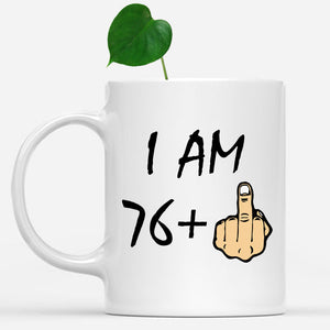 Funny 77 years Old Mug, 77th Birthday Gift, 77th Middle Finger Birthday Mug