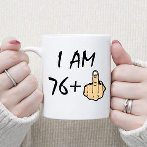 Funny 77 years Old Mug, 77th Birthday Gift, 77th Middle Finger Birthday Mug