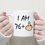 Funny 77 years Old Mug, 77th Birthday Gift, 77th Middle Finger Birthday Mug