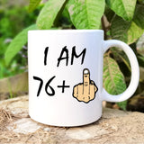 Funny 77 years Old Mug, 77th Birthday Gift, 77th Middle Finger Birthday Mug