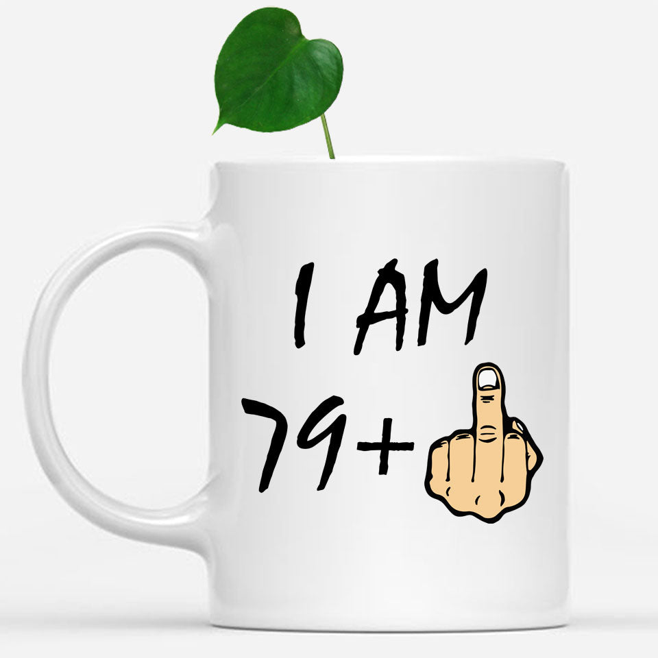Funny 80 years Old Mug, 80th Birthday Gift, 80th Middle Finger Birthday Mug