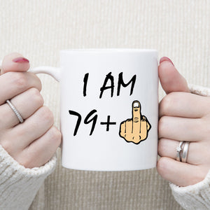 Funny 80 years Old Mug, 80th Birthday Gift, 80th Middle Finger Birthday Mug