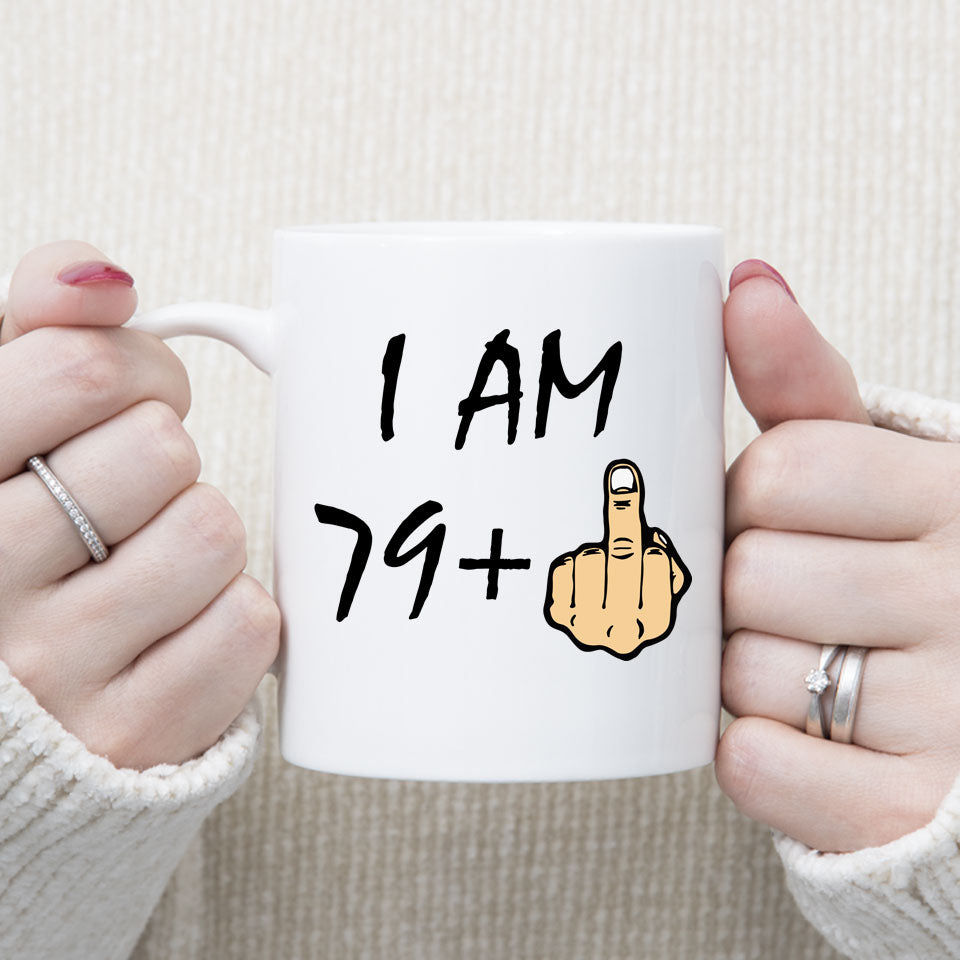Funny 80 years Old Mug, 80th Birthday Gift, 80th Middle Finger Birthday Mug