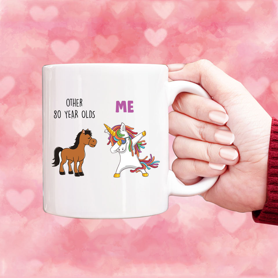 Funny 80 years Old Unicorn Mug, 80th Birthday Gift, 80th Birthday Mug, Unicorn Mug