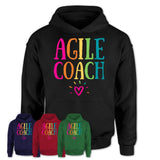 Agile Coach Rainbow Lettering Heart Shirt, Employee Appreciation Gifts