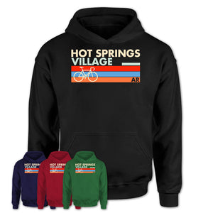 Arkansas Hot Springs Village Cycling Shirt for Family Teammates Vintage Retro Colors