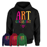 Art Consultant Rainbow Lettering Heart Shirt, Employee Appreciation Gifts