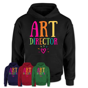 Art Director Rainbow Lettering Heart Shirt, Employee Appreciation Gifts