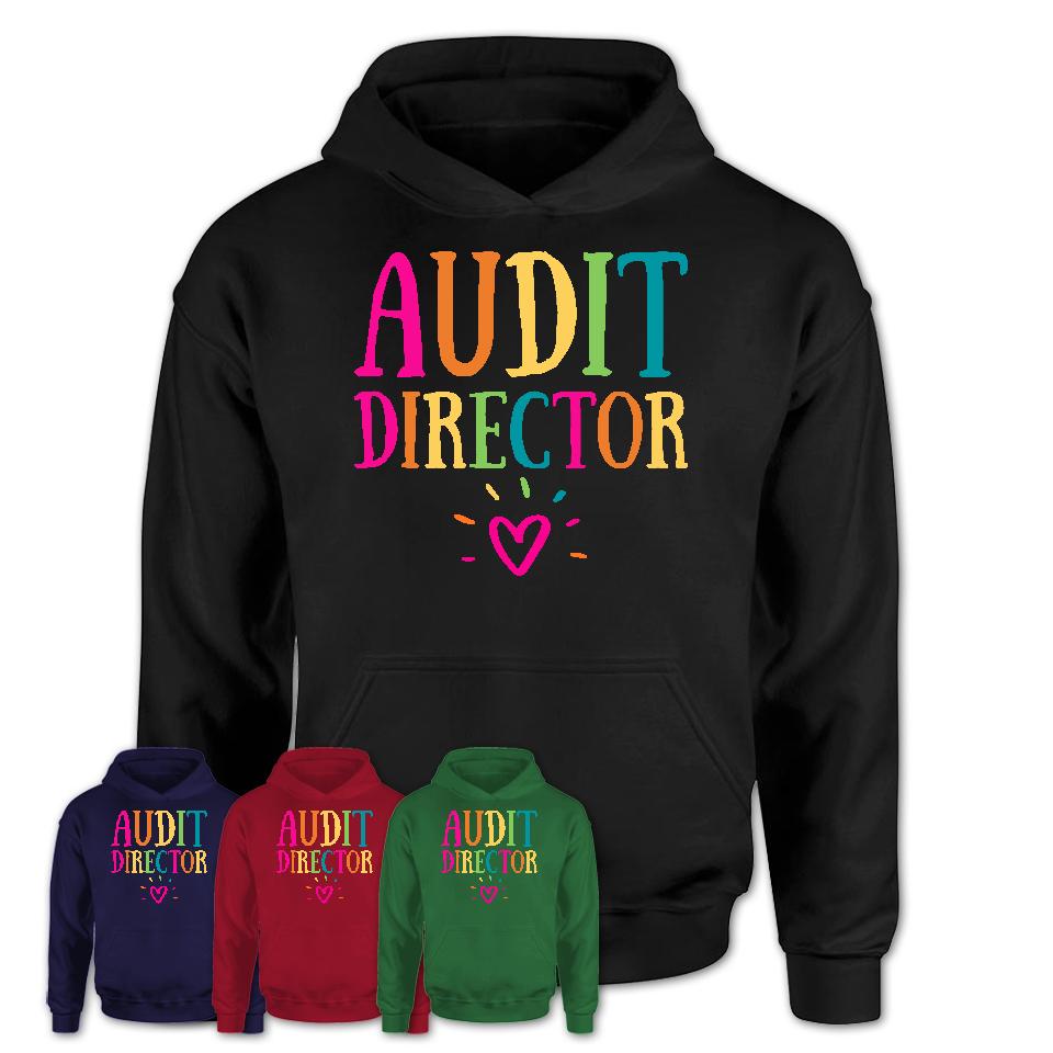 Audit Director Rainbow Lettering Heart Shirt, Employee Appreciation Gifts