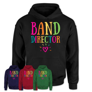 Band Director Rainbow Lettering Heart Shirt, Employee Appreciation Gifts